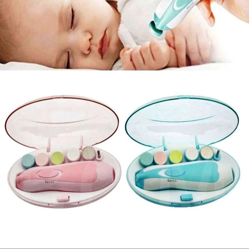 Cortador Elétrico Lixa Aparador Infantil Rosa 2 Em 1 Bebe