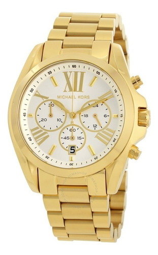 Relógio De Pulso Michael Kors Mk6266 Todo Banhado A Ouro 