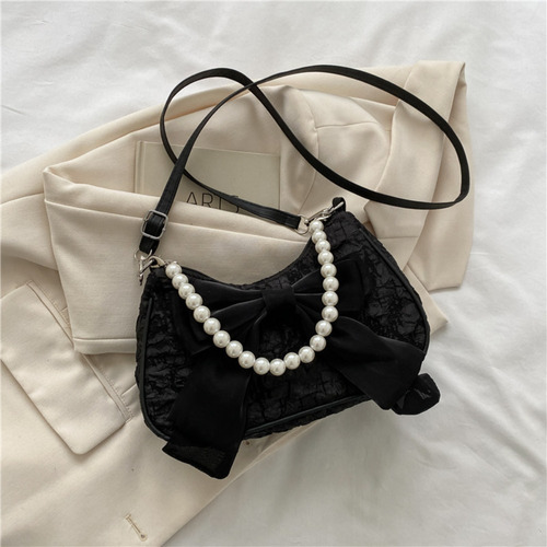 Bolso Pearl Para Mujer Con Diseño Retro De Lujo Con Lazo