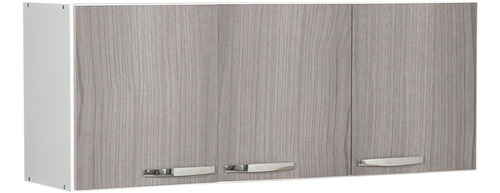 Alacena Y Bajo Mesada 1.20 Melamina Mueble Cocina Gris