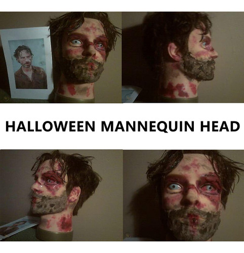 Mannequin Head Ishot Masculino De 30 Cm Com Cabelo Humano 10
