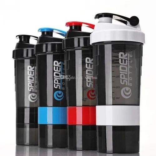 Botella Sport Shaker 500ml Vaso + Pastillero + Proteína