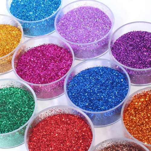 Set De Purpurina Licool Glitter Fine, 24 Colores, Para Manua