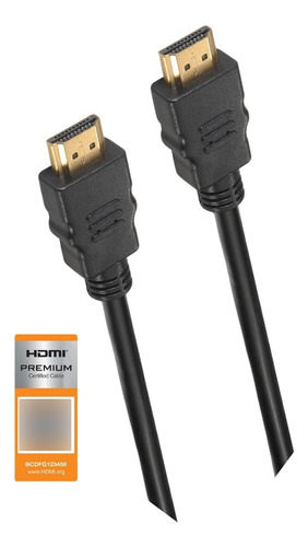 Cable Hdmi 4k 2m 100 % Triple Escudo Chapado En Oro 24k