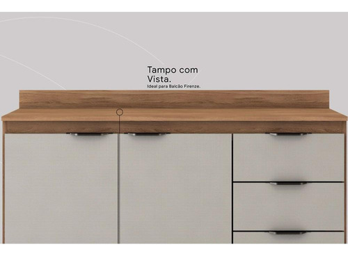 Tampo P/ Balcão Cozinha Firenze 120cm Avena Touch - Demóbile