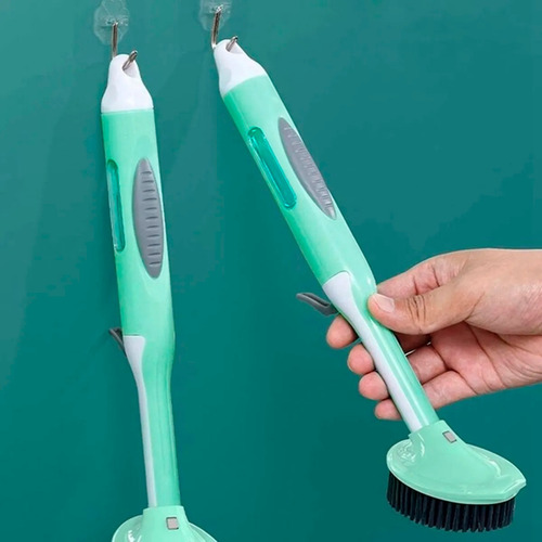 Imagem 4 de 6 de Escova De Limpeza 2 Em 1 C/ Dispenser 50ml P/ Detergente