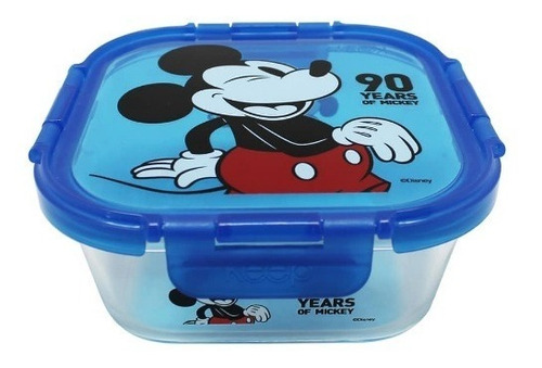 Hermético De Vidrio Keep Mickey Mouse 90 Años 800ml.