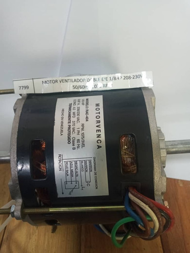Motor Ventilador 1/8 Doble Eje De 1/2 Oferta Tienda Fisica