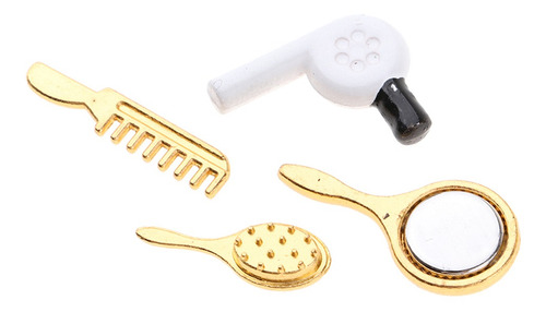 1/12 Casa De Muñecas Mini Maquillaje Espejo Peine Modelo
