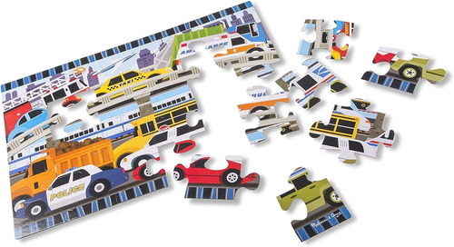 Quebra-cabeça Melissa Amp Doug Traffic Jam Jumbo Floor 24
