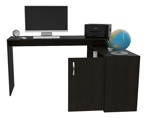 Escritorio RTA Muebles Axis aglomerado de 116.5cm x 76.5cm x 151.5cm wengue Melamínico
