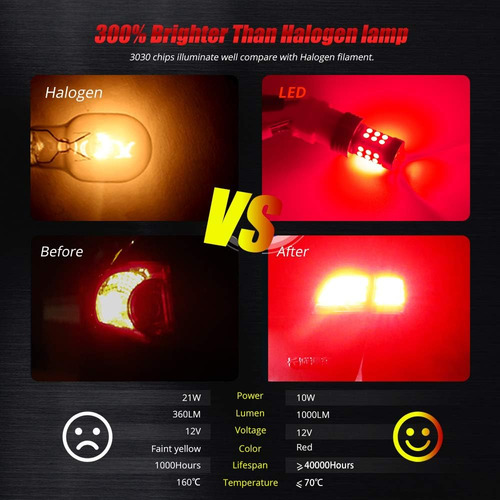 Bombillas Led Superbrillantes T25 3457k 6000k Xenón Blanco