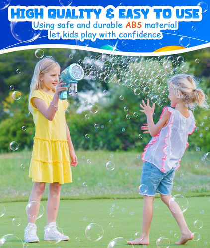 Pistola De Burbujas - Bubble Bubbles Blaster De 72 Agujer...