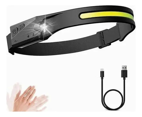Linterna Frontal Led Recargable De 350 Lentes