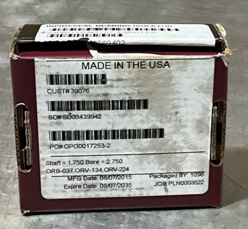 Inpro/seal 1787-a-m0014-0 Bearing Seal Isolator Nos Surp Bbf