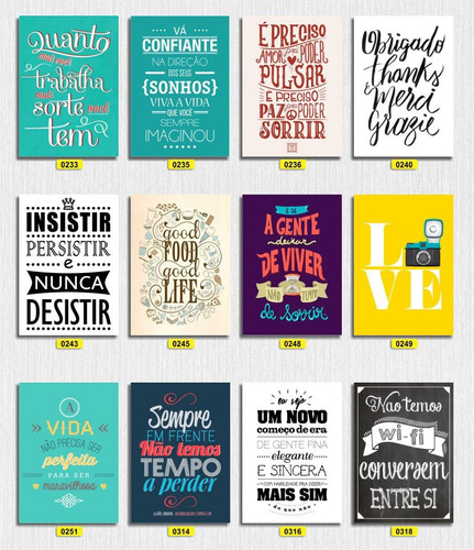 Placas Decorativas - Frases/pensamentos - Promoção - 20x30