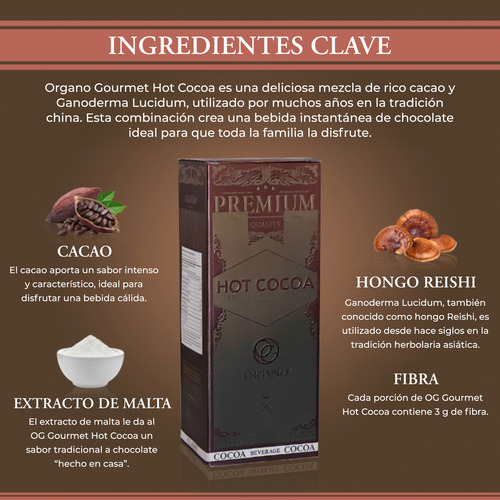 Organo | Hot Cocoa | Cacao En Polvo Molido Gourmet | Enrique