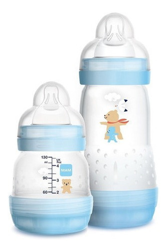 Kit De Mamadeiras Mam Easy Star De 130ml E 260ml Bebe