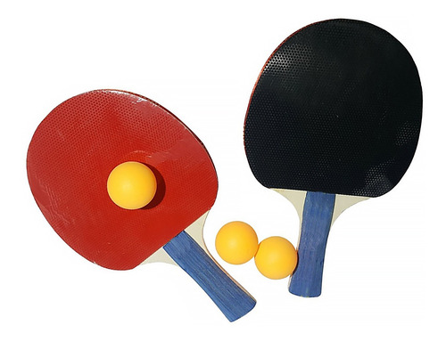 Set De Ping Pong 2 Paletas 3 Pelotas + Estuche Tenis De Mesa
