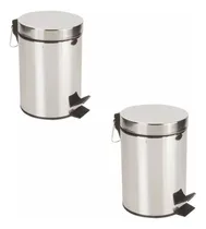 Comprar Set 2 Cestos Residuos Tacho Basura De 5lts Acero Inoxidable