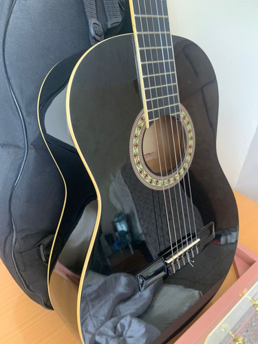 Guitarra Clásica Stagg Negra Cromada