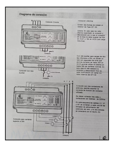 Selector Automatico De Fase Elibet Elitron Ef.1.30