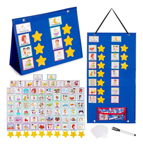 Horario Visual For Niños Con 72 Tarjetas De Actividades
