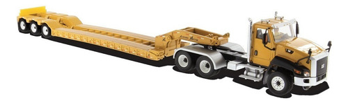 Caterpillar Ct660 com Lowboy Xl 120 1:50 Diecast Masters Color Yellow