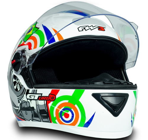 Imagem 5 de 6 de Capacete Com Narigueira P/ Moto Gt Turbo Estrada Inmetro Fw3