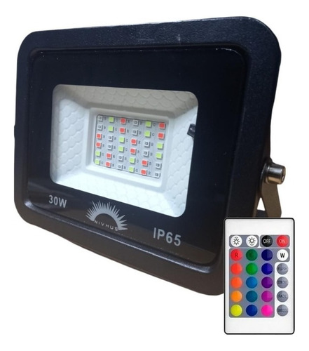 Reflector Led Rgb Para Exterior Interior 30w Colores Control