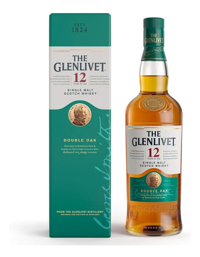 Whisky Escoces Single Malt Glenlivet 12 Años 750 Ml