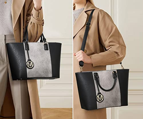 Mkp, Bolsos De Mano Grandes De Dos Tonos Para Mujer, Bolsos
