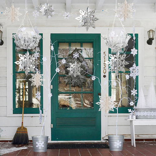 Decoraciones Navideñas De Copos De Nieve En 3d, 18 Piezas, I