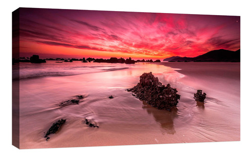 Cuadro Decorativo Canvas Moderno Lienzo Paisaje Playa B Color Lienzo Paisaje Playa 53 Armazón Natural