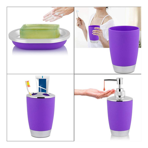 Juego De Accesorios De Baño De 4 Piezas, Juego De Baño Y Vas