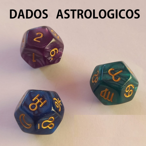 Dados Astrológicos + Bolsita De Regalo