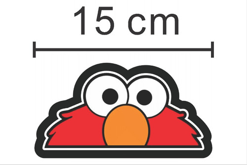 Calcomanía Sticker Elmo Mirando Para Carro 15 Cm