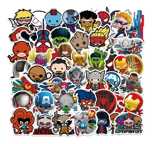 Disney Marvel-pegatinas De Dibujos Animados De Superhéroes D