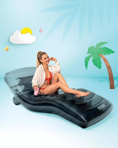 Reposera Inflable Con Posavasos Intex