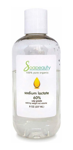 Lactate De Sodium Para Hacer Jabón Y Lociones, Orgánico 60%