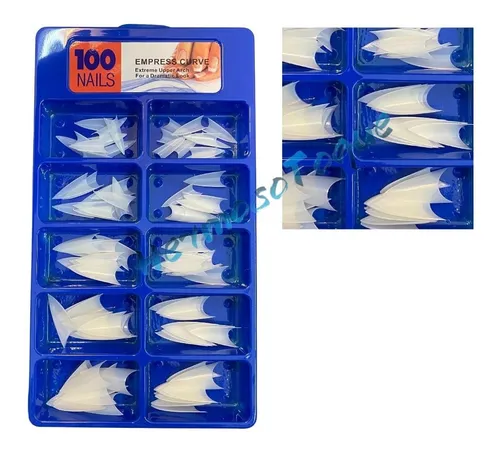 comprar Tips Stiletto Transparentes Y Naturales X 100 Unidades