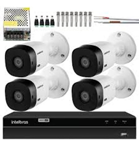 Kit Cftv Completo 04 Cameras Intelbras Hd