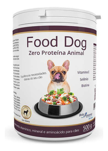 Suplemento Vitaminico Food Dog Zero Proteina 500 G