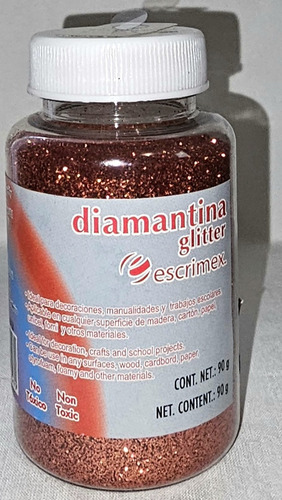 Diamantina Cobre Escrimex Bote 90 G Paquete Con 4 Piezas