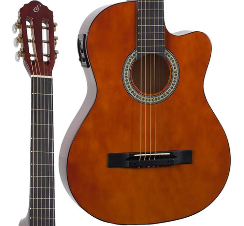 Violão eletroacústica Giannini Start SF-14 CEQ para destros natural verniz brilhante