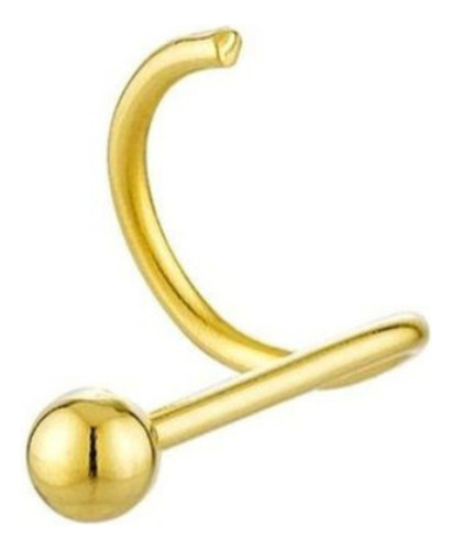 Piercing Nostril Esfera Titânio Dourado Nariz Aba Nasal