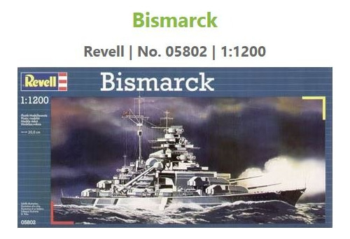 Revell Bismarck 05802 1/1200 Rdelhobby Mza