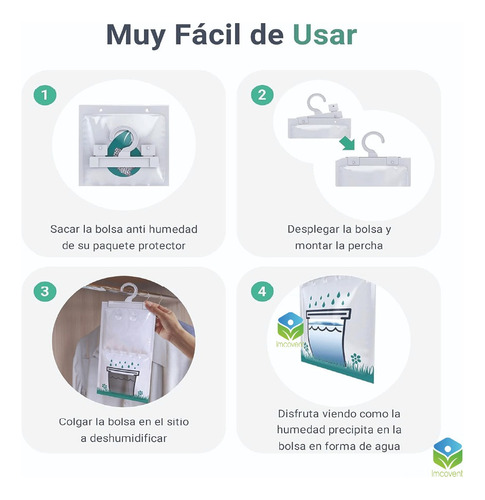 Absorbedor De Humedad Armarios Baúles 210 G Desechable 2 Uni