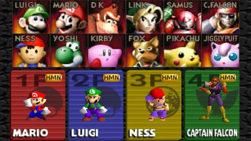 Mario Kart 64, Mario 64, Smash Bros 64 Y Yoshi Story, 4 En 1 (Usado)