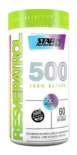 Resveratrol 500 60 Cap Star Nutrition Antioxidante